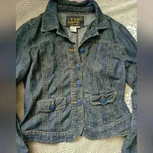 Y2K 2000s Jean Jacket Blazer - Picture 2 of 4
